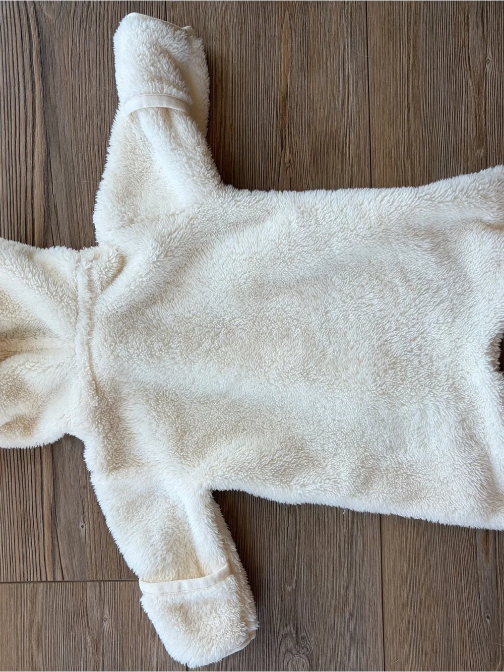 Hannah Anderson Cozy Cream Teddy Fleece One-Piece with Hood